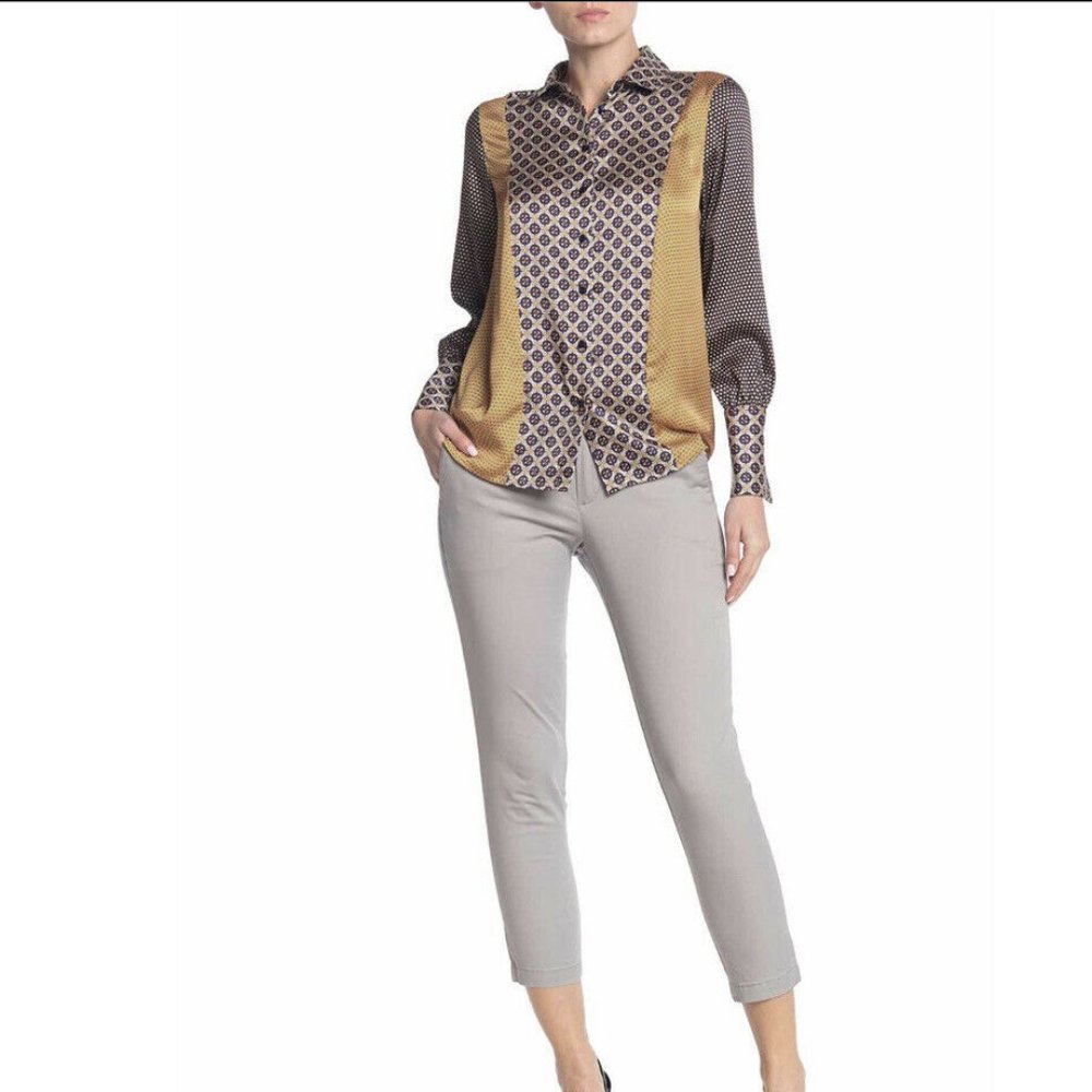 KUT from the Kloth Taylor Crop Light Gray Trousers Size 14/Runs Small NWT